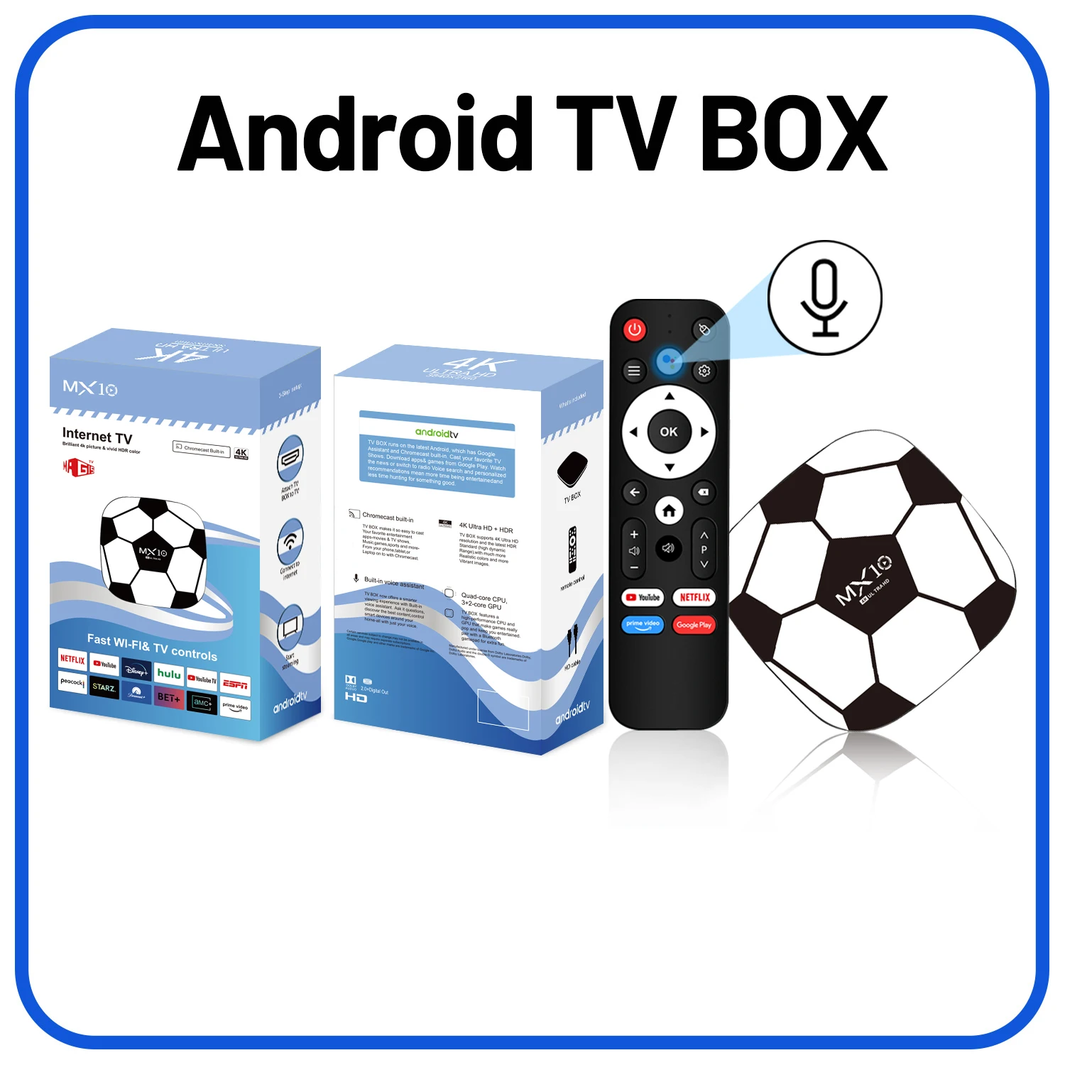Smart TV Box Android 13 MX10 Z3 4K 2160P Allwinner RK3228A Quad Core 1GB RAM 8GB ROM WiFi6 BT5.4 Streaming Media Player
Smart TV Box Android 13 MX10 Z3 4K 2160P Allwinner RK3228A Quad Core 1GB RAM 8GB ROM WiFi6 BT5.4 Streaming Media Player