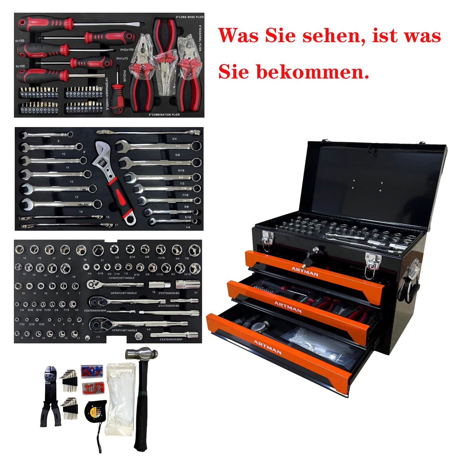 Металлический ящик для инструментов с 3 ящиками, портативный металлический ящик для инструментов с вкладышем EVC, сверхпрочный стальной ящик для инструментов с отверстием на шарикоподшипнике, черный
Металлический ящик для инструментов с 3 ящиками, портативный металлический ящик для инструментов с вкладышем EVC, сверхпрочный стальной ящик для инструментов с отверстием на шарикоподшипнике, черный