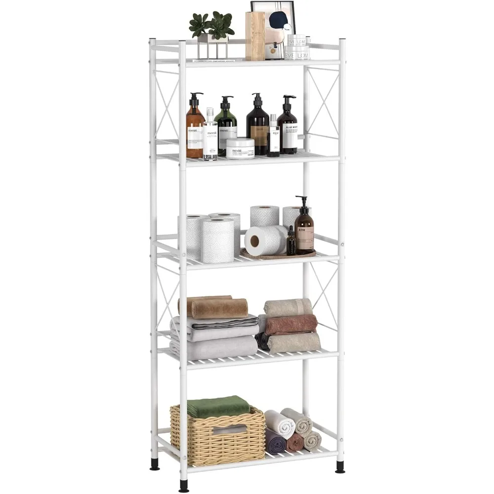 Bathroom Cabinet, 5 Tier Free-Standing Heavy Duty Storage Rack Shelf, 4Super Sturdy Feet To Protect Your Floor, Toilet Organizer
Bathroom Cabinet, 5 Tier Free-Standing Heavy Duty Storage Rack Shelf, 4Super Sturdy Feet To Protect Your Floor, Toilet Organizer