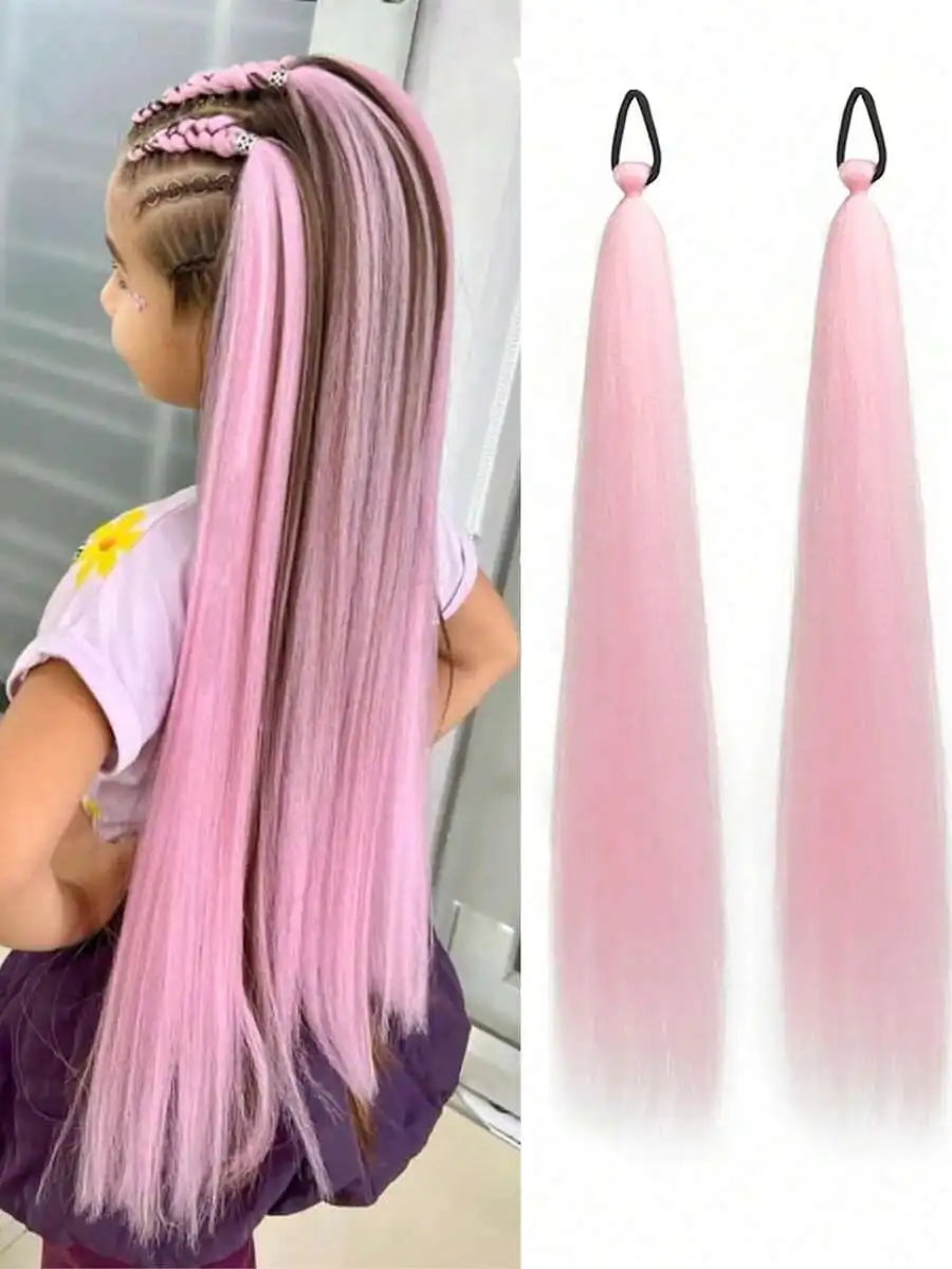 1pc 28-Inch (Approx. 70cm) Romantic Purple Braided Ponytail Hair Extension, Suitable For Braid Top Elastic Wrap And Natural
1pc 28-Inch (Approx. 70cm) Romantic Purple Braided Ponytail Hair Extension, Suitable For Braid Top Elastic Wrap And Natural