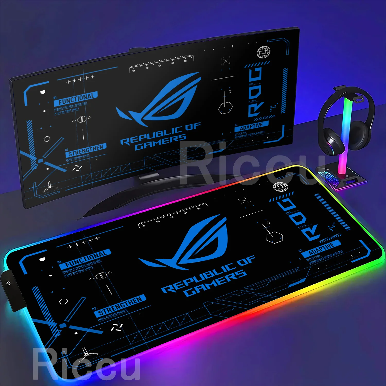 Игровой коврик для мыши RGB LED, большой коврик для клавиатуры XXL с HD-печатью и оверлочным краем для геймеров
Игровой коврик для мыши RGB LED, большой коврик для клавиатуры XXL с HD-печатью и оверлочным краем для геймеров