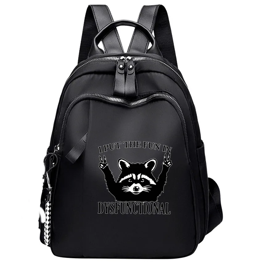 Cute Raccoon Funny Quotes Printed Female Backpack Women's Versatile Oxford Travel Large Capacity Wear-resistant Backpack Casual
Cute Raccoon Funny Quotes Printed Female Backpack Women's Versatile Oxford Travel Large Capacity Wear-resistant Backpack Casual