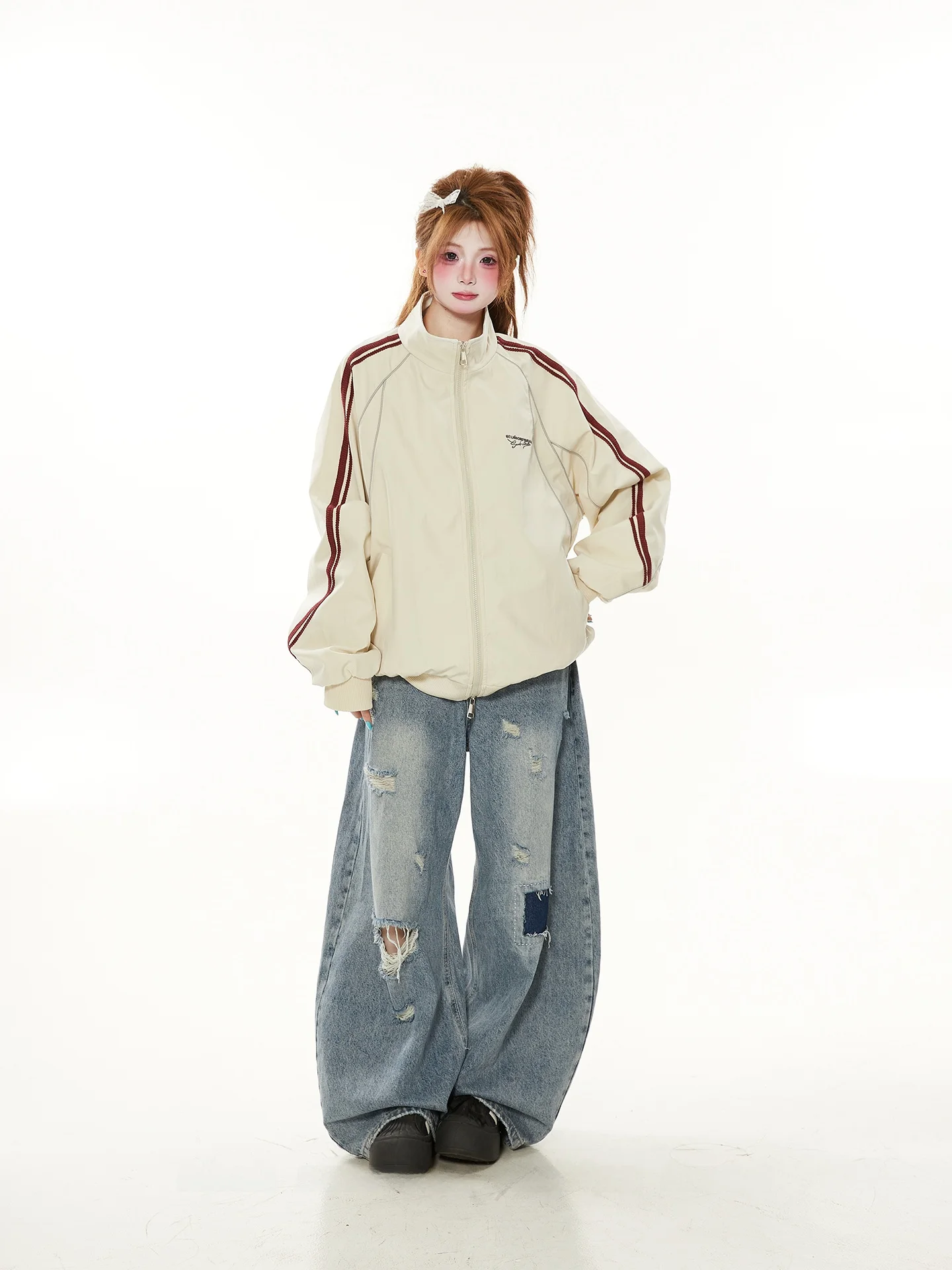 Casual American Style Embroidered Loose Fit Stand Collar Flight Jacket Women's Spring 2026 New Style Couple's Outerwear
Casual American Style Embroidered Loose Fit Stand Collar Flight Jacket Women's Spring 2026 New Style Couple's Outerwear