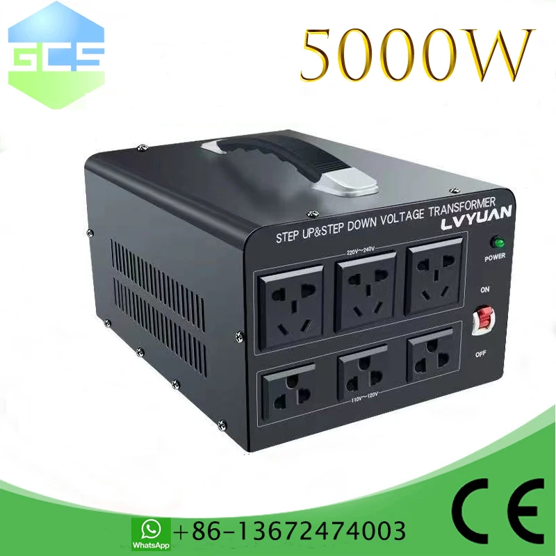 Трансформатор преобразователя напряжения 5000 Вт, повышающий/понижающий трансформатор для тяжелых условий эксплуатации с розеткой США и ЕС, сертифицированный CE
Трансформатор преобразователя напряжения 5000 Вт, повышающий/понижающий трансформатор для тяжелых условий эксплуатации с розеткой США и ЕС, сертифицированный CE