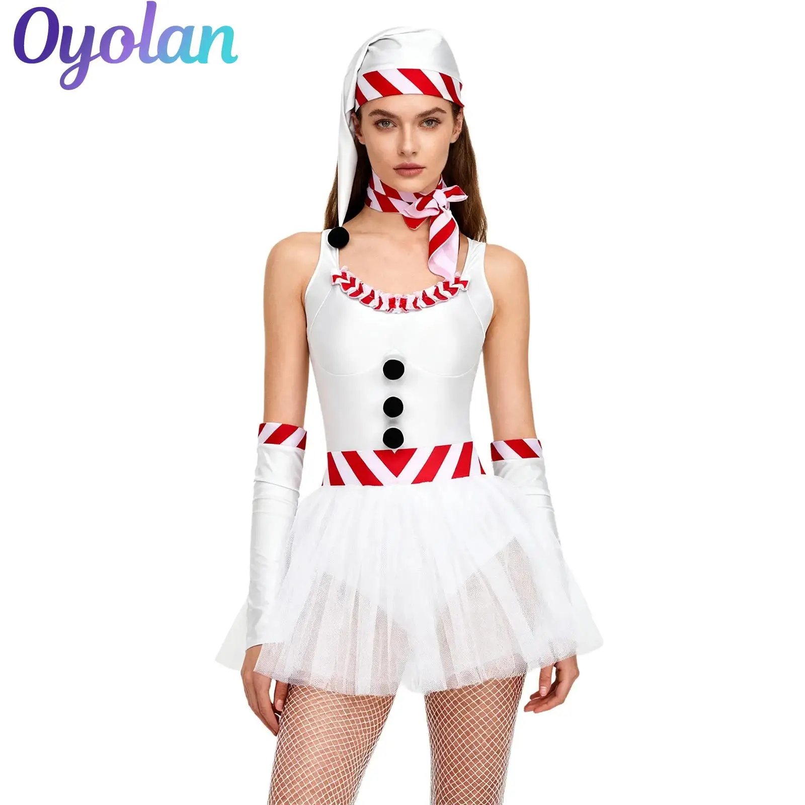 Womens Christmas Snowman Xmas Party Dress Up Bunny Snowman Costume Tulle Tutu Dress with Striped Scarf And Hat Four Pieces Set
Womens Christmas Snowman Xmas Party Dress Up Bunny Snowman Costume Tulle Tutu Dress with Striped Scarf And Hat Four Pieces Set