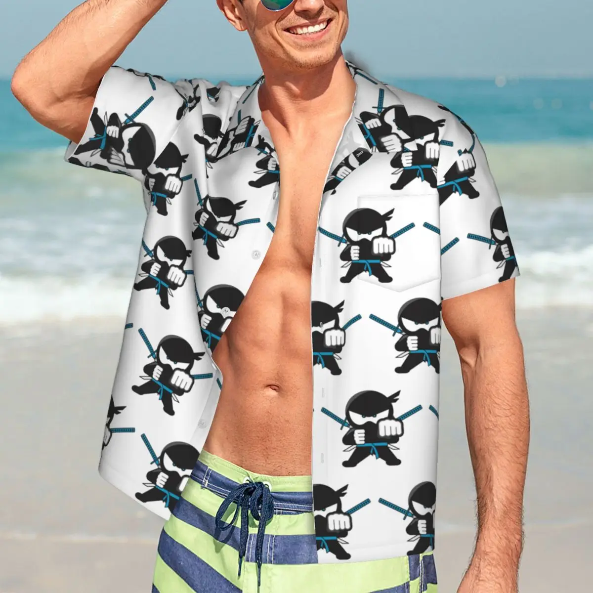 Ninja Kidz Hawaiian Shirts Casual Men Short Sleeve Shirt for Summer Beach Men's Lapel Tops
Ninja Kidz Hawaiian Shirts Casual Men Short Sleeve Shirt for Summer Beach Men's Lapel Tops