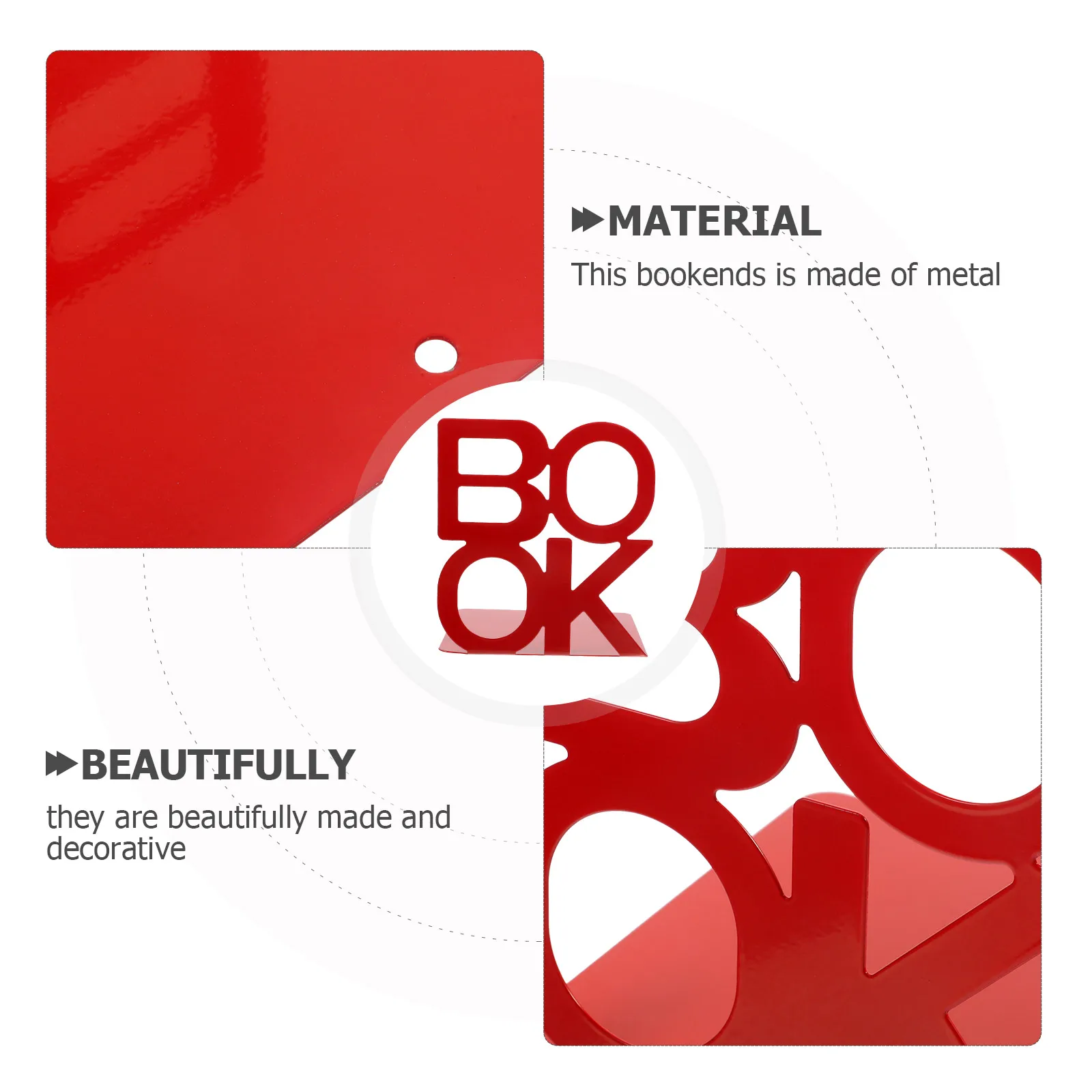 Metal Bookend Support Desktop Stands Small Holder for Holders Red Shaped Office
Metal Bookend Support Desktop Stands Small Holder for Holders Red Shaped Office