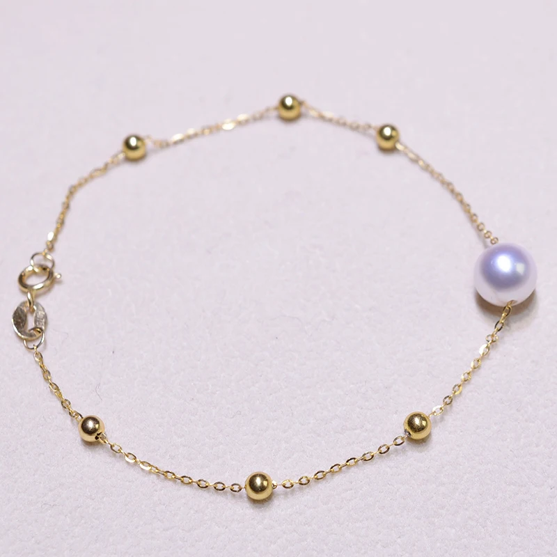 Real 18k Yellow Gold Charm Bracelet For Women,Real Gold Au750 Natural Akoya Pearl Breaclet Wedding Gift
Real 18k Yellow Gold Charm Bracelet For Women,Real Gold Au750 Natural Akoya Pearl Breaclet Wedding Gift