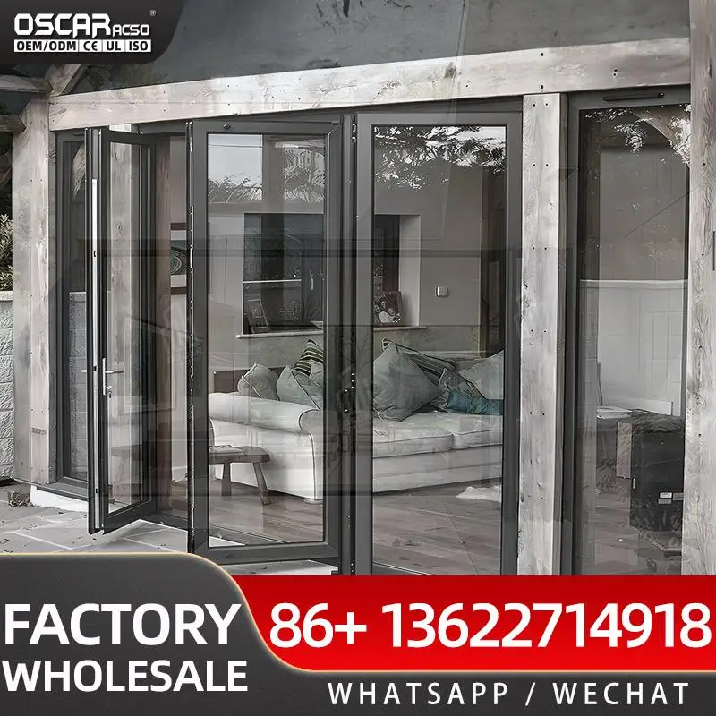 Modern Exterior Balcony Bifold Doors Thermal Break Double Glazing Interior Aluminum Folding Glass Door for Home Office Patio fol
Modern Exterior Balcony Bifold Doors Thermal Break Double Glazing Interior Aluminum Folding Glass Door for Home Office Patio fol