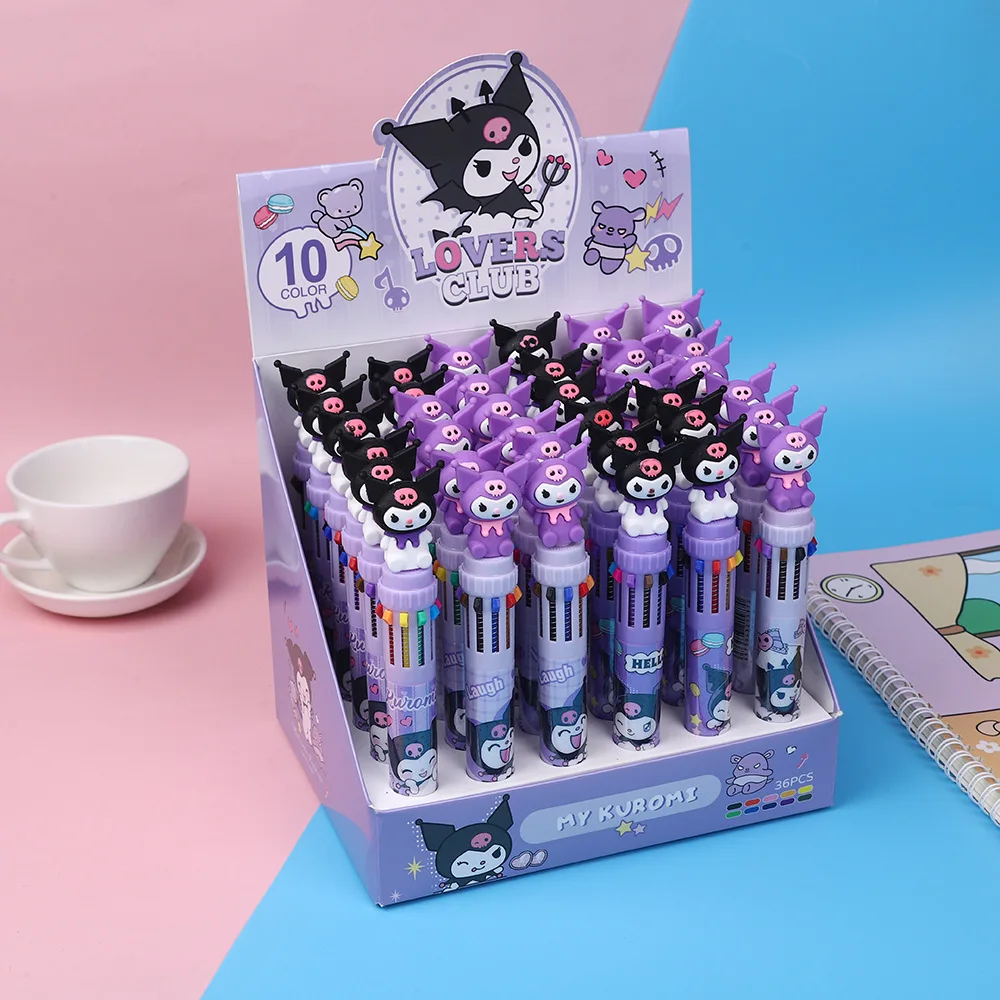 18pcs 10 Color Ballpoint Pen Cute Cartoon kitty Kuromi Student Ball Pen Multicolor Pen Student School Supplies Stationery Gifts
18pcs 10 Color Ballpoint Pen Cute Cartoon kitty Kuromi Student Ball Pen Multicolor Pen Student School Supplies Stationery Gifts