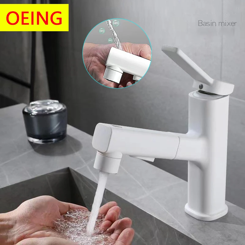 Basin Faucet Stainless steel Bathroom Hot and Cold Mixe Pull Out Can Rotation 3 Function
Basin Faucet Stainless steel Bathroom Hot and Cold Mixe Pull Out Can Rotation 3 Function