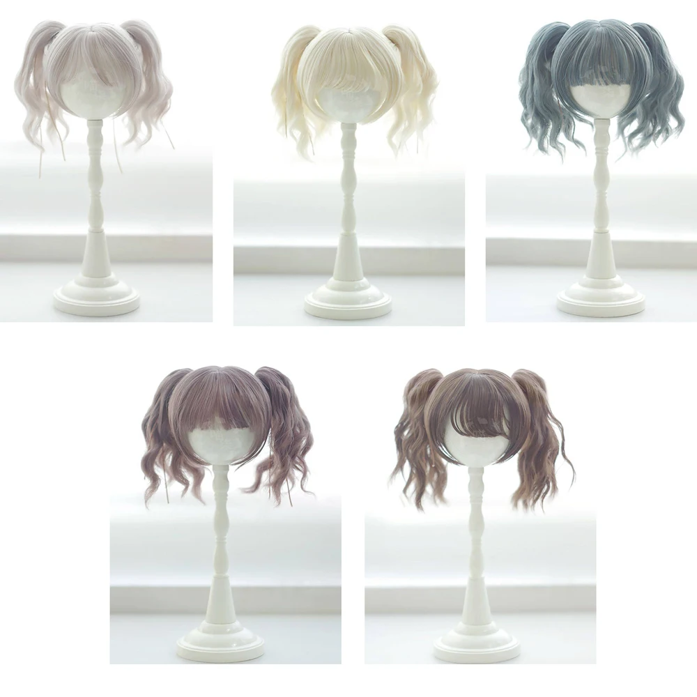 D09-P372 children handmade toy 1/6 MSD bjd doll wig purple grey High temperature silk double ponytail 1pcs
D09-P372 children handmade toy 1/6 MSD bjd doll wig purple grey High temperature silk double ponytail 1pcs