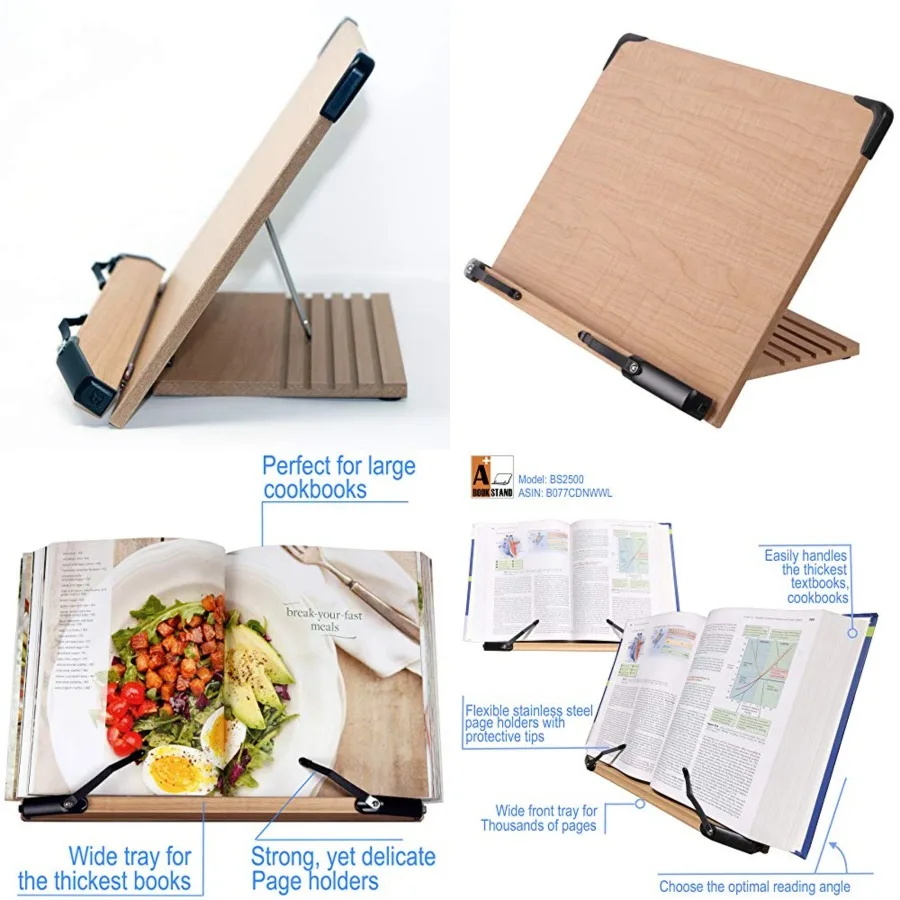 BS2500 Large 16x10.5 Portable Adjustable Foldable Bookstand Holder for Reading Hands Free Large Thick Heavy Textbooks Cookbooks
BS2500 Large 16x10.5 Portable Adjustable Foldable Bookstand Holder for Reading Hands Free Large Thick Heavy Textbooks Cookbooks