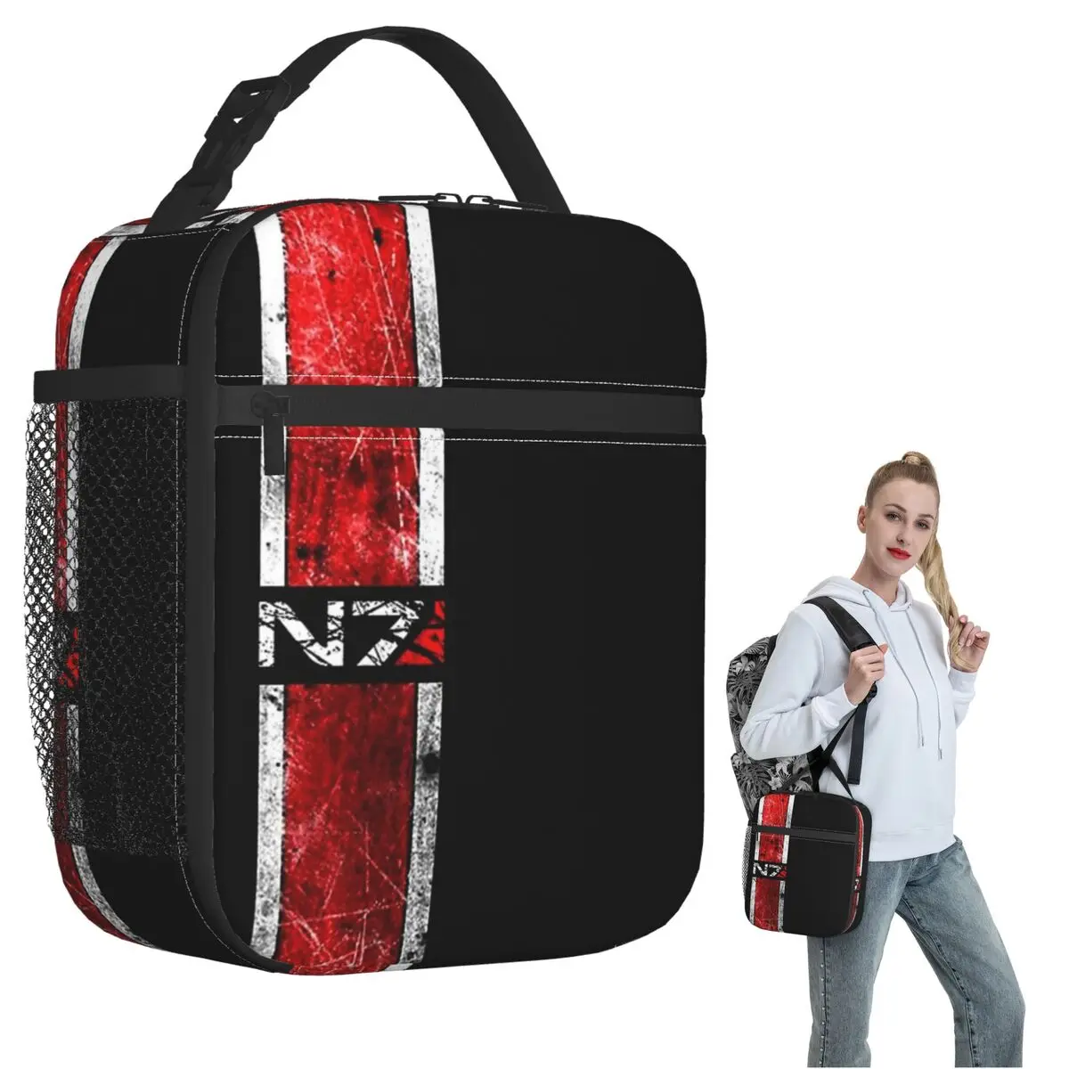Mass Effect - N7 Insulated Lunch Bag for Women Children Leakproof Food Boxes Thermal Lunch Box Tote 
Mass Effect - N7 Insulated Lunch Bag for Women Children Leakproof Food Boxes Thermal Lunch Box Tote