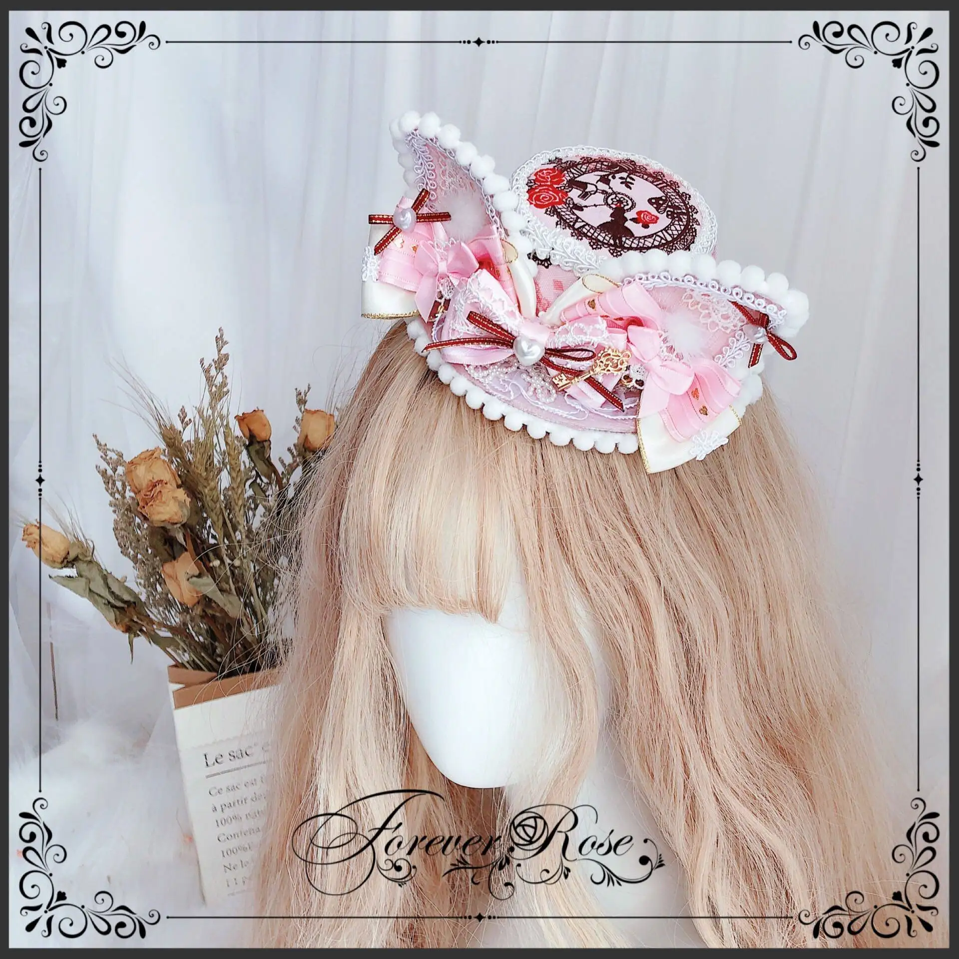 Original Handmade Lolita Cute, Pink Cat Ear Top Hat Lolita Clothing Accessories
Original Handmade Lolita Cute, Pink Cat Ear Top Hat Lolita Clothing Accessories