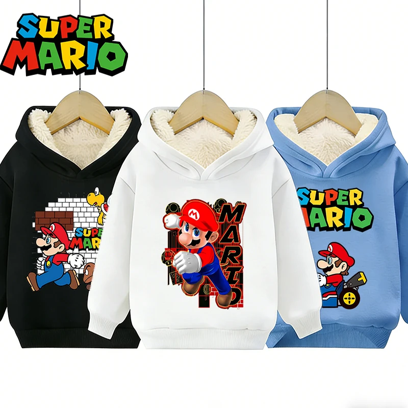 Super Mario Bros Kid Fleece Hooded Sweatshirt Children Pullover Winter Warm Clothe Boy Girl Long-sleeved Sweatshirts Casual Tops
Super Mario Bros Kid Fleece Hooded Sweatshirt Children Pullover Winter Warm Clothe Boy Girl Long-sleeved Sweatshirts Casual Tops