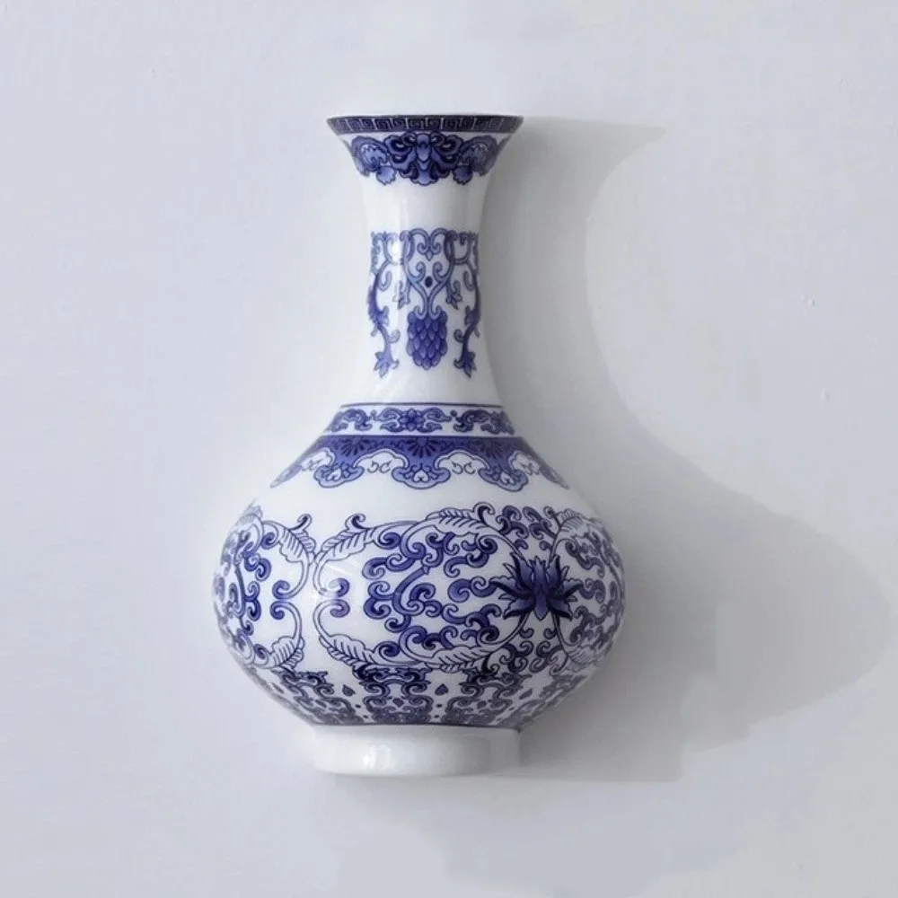 Modern Antique Blue White Porcelain Wall Hanging Ceramic Vase Handmade Decorative Flower Container Plant Pot Table
Modern Antique Blue White Porcelain Wall Hanging Ceramic Vase Handmade Decorative Flower Container Plant Pot Table