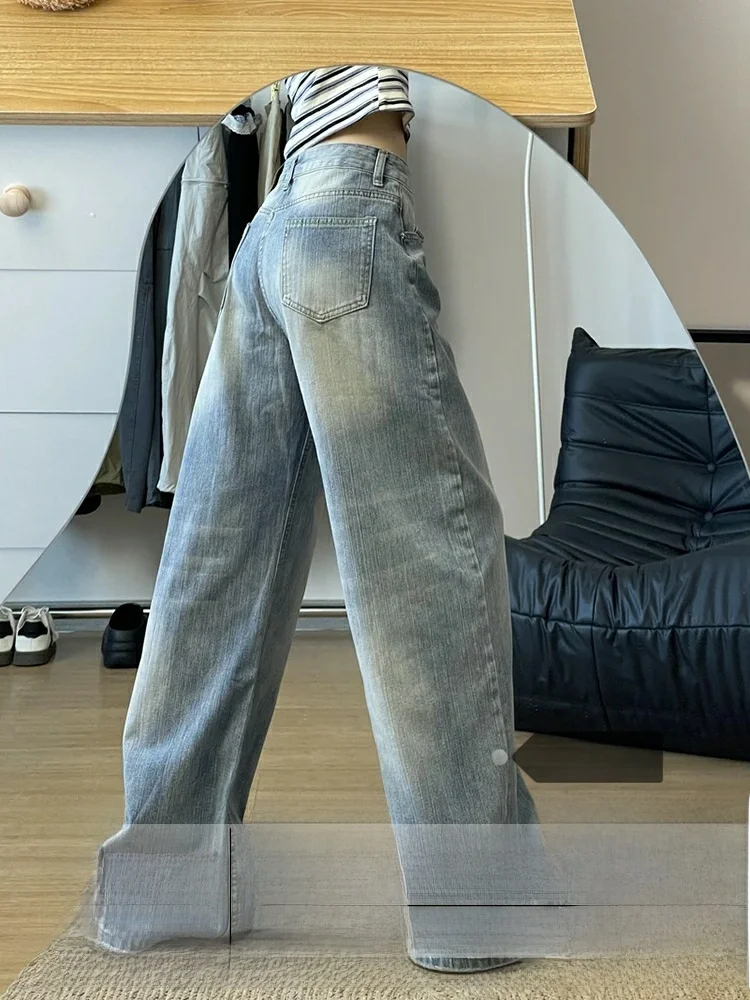 Retro High Waist Wide Leg Jeans Women's Loose Fit Thiened Denim Pants Autumn Winter Slimming Trousers Floor-Length Faion
Retro High Waist Wide Leg Jeans Women's Loose Fit Thiened Denim Pants Autumn Winter Slimming Trousers Floor-Length Faion