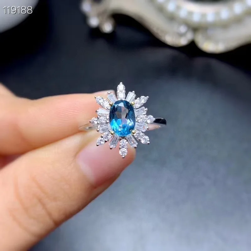 925 Silver Blue Topaz Ring for Party 5*7mm Natural Topaz Silver Ring Fashion Silver Gemstone Ring
925 Silver Blue Topaz Ring for Party 5*7mm Natural Topaz Silver Ring Fashion Silver Gemstone Ring