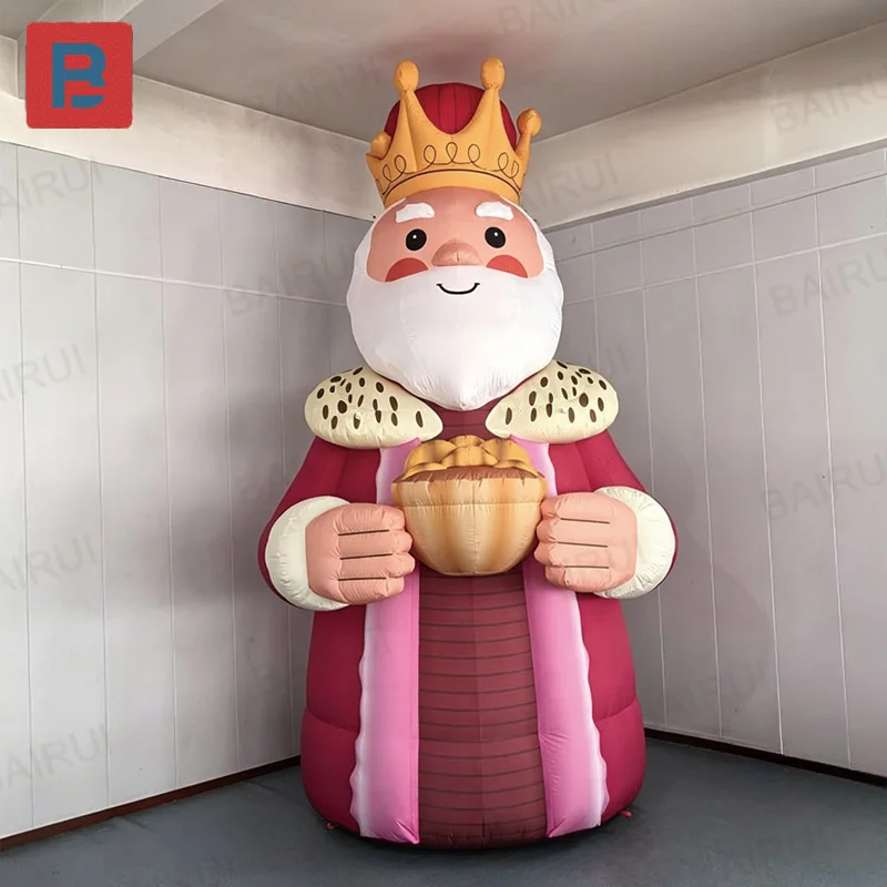Inflatable King, custom-made inflatable King mascot, used for Christmas parade promotion
Inflatable King, custom-made inflatable King mascot, used for Christmas parade promotion