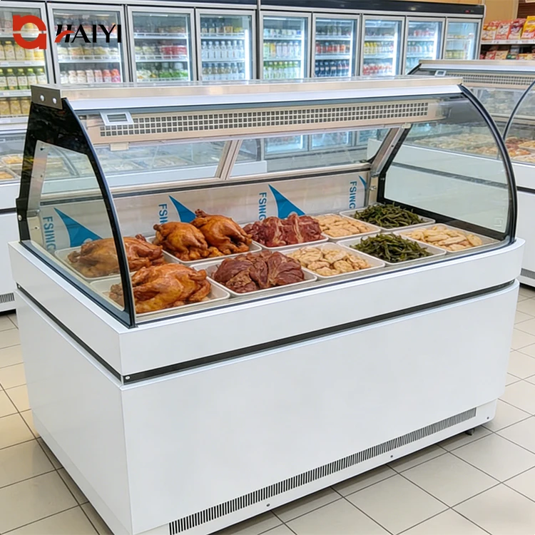 Meat Display Refrigerator with Evaporator Gravity Service Curved Glass Meat Display Chiller for Supermarket
Meat Display Refrigerator with Evaporator Gravity Service Curved Glass Meat Display Chiller for Supermarket