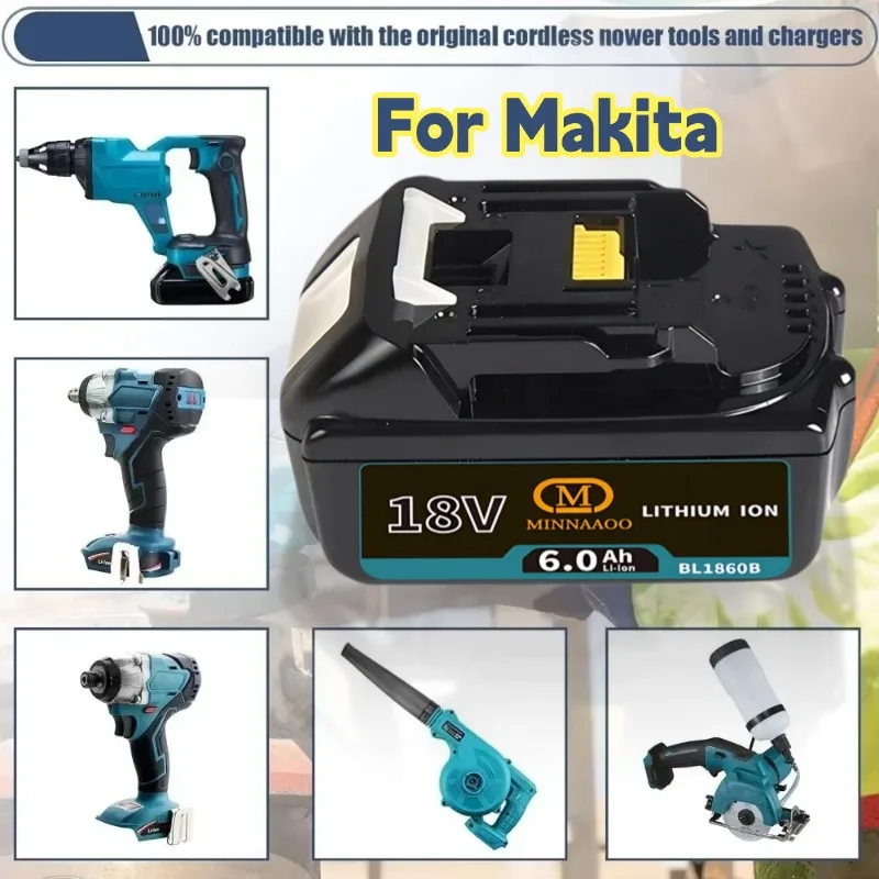 100% Original For Makita 18V Battery 6.0Ah Fast Charging Replacement for BL1850B BL1860B Power Drills
100% Original For Makita 18V Battery 6.0Ah Fast Charging Replacement for BL1850B BL1860B Power Drills
