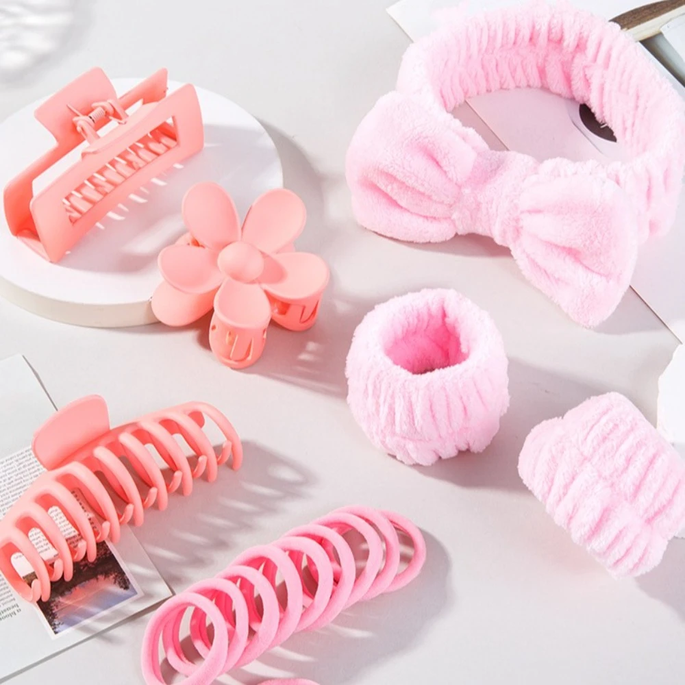 Ремешок для мытья лица, 16 шт., инструменты для мытья лица, инструмент для ухода за волосами, универсальная повязка на голову с бантом, 16 шт., однотонный цветок, коготь для волос, парикмахерская
Ремешок для мытья лица, 16 шт., инструменты для мытья лица, инструмент для ухода за волосами, универсальная повязка на голову с бантом, 16 шт., однотонный цветок, коготь для волос, парикмахерская