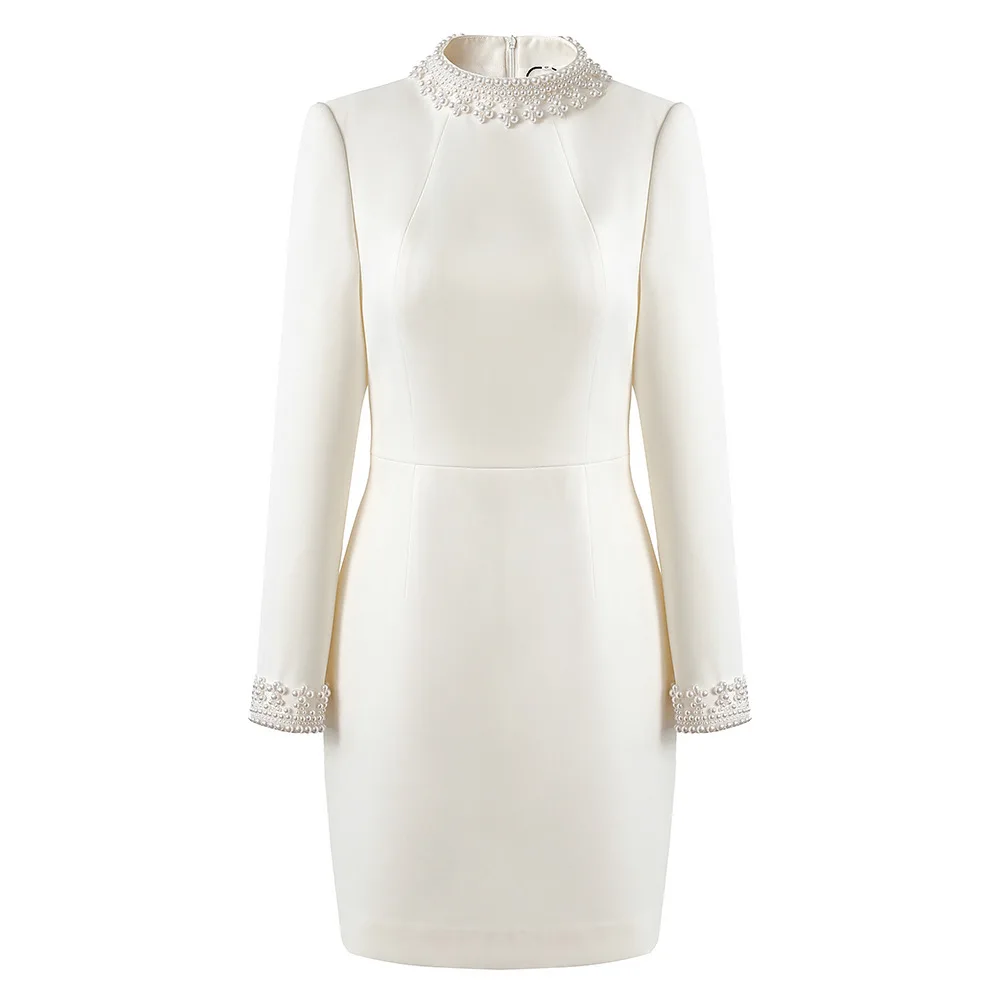 Autumn Beaded Stand Collar Long Sleeve Dress European American party dresses for woman Light Luxe Evening Gown ropa mujer vestid
Autumn Beaded Stand Collar Long Sleeve Dress European American party dresses for woman Light Luxe Evening Gown ropa mujer vestid