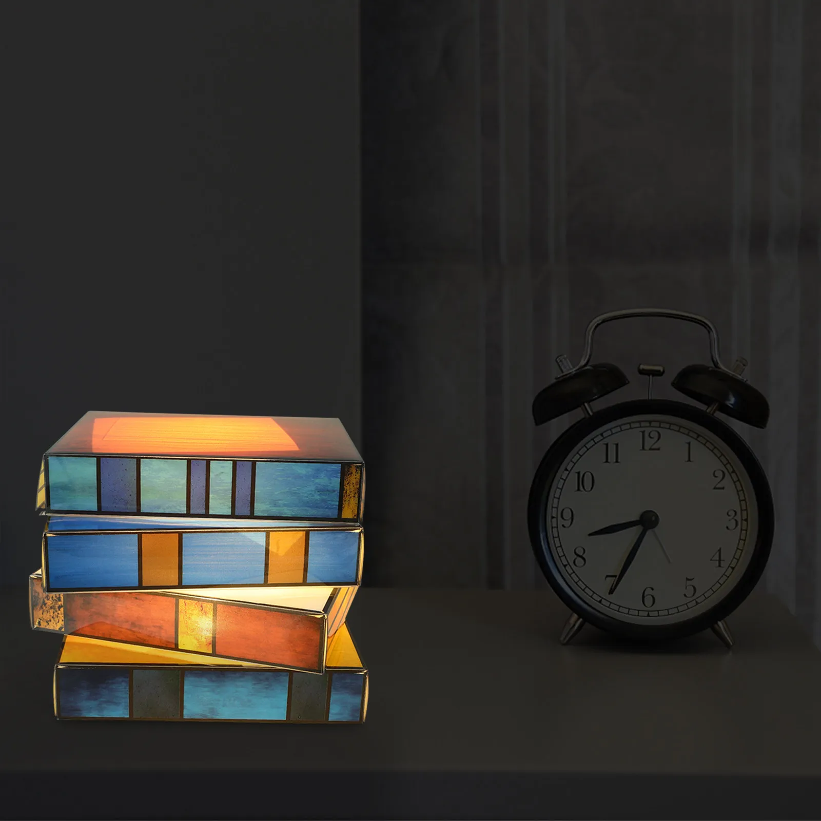 Stained Glass Stacked Books Lamp Warm Soft Glow Night Light for Bedroom Living Room Desk Bedside Table Decorative Reading Lamp
Stained Glass Stacked Books Lamp Warm Soft Glow Night Light for Bedroom Living Room Desk Bedside Table Decorative Reading Lamp
