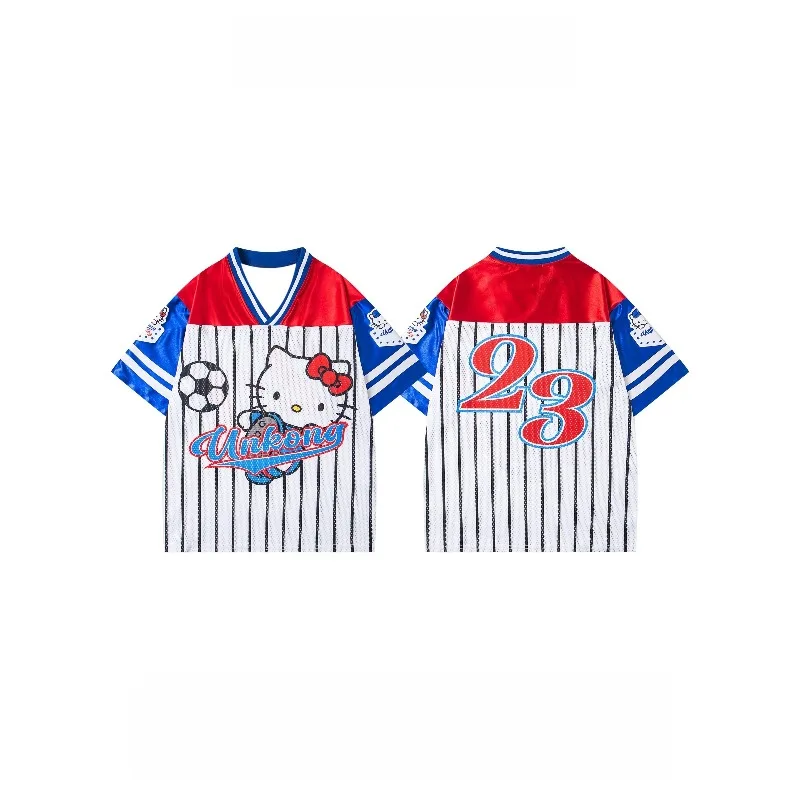 American Retro Cute Cartoon D-print Color Blocked Striped Quick Drying Short Sleeved T-shirt, Loose and Versatile New Top
American Retro Cute Cartoon D-print Color Blocked Striped Quick Drying Short Sleeved T-shirt, Loose and Versatile New Top