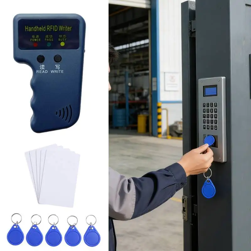 Ручной RFID-копировальный аппарат 125 кГц, Дубликатор, считыватель, перезаписываемые идентификационные брелоки, бирки, программатор карт, устройство шифрования квартиры
Ручной RFID-копировальный аппарат 125 кГц, Дубликатор, считыватель, перезаписываемые идентификационные брелоки, бирки, программатор карт, устройство шифрования квартиры