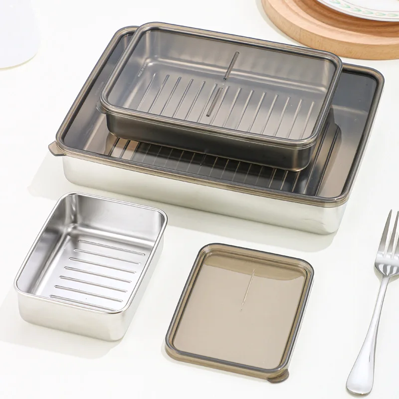 Контейнер для еды из нержавеющей стали 304, Ланч-бокс большой емкости, прямоугольный контейнер с крышкой, контейнер для еды, кухонные аксессуары для готовки
Контейнер для еды из нержавеющей стали 304, Ланч-бокс большой емкости, прямоугольный контейнер с крышкой, контейнер для еды, кухонные аксессуары для готовки