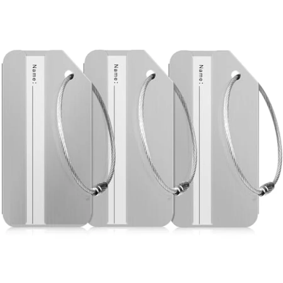 3 Pack Luggage Tags for Suitcases Aluminum Privacy Protection Bag Tags Luggage Identifier Travel Accessories Essentials Silve
3 Pack Luggage Tags for Suitcases Aluminum Privacy Protection Bag Tags Luggage Identifier Travel Accessories Essentials Silve
