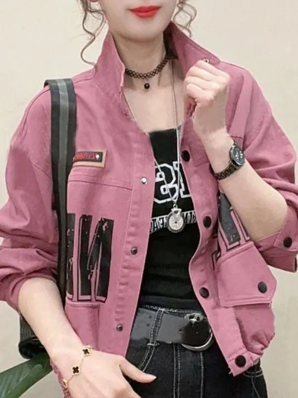 Fashionable Short Denim Jacket Women's Spring 2026 New Style Casual Loose Fit Long Sleeve Button up Letter Design Versatile Top
Fashionable Short Denim Jacket Women's Spring 2026 New Style Casual Loose Fit Long Sleeve Button up Letter Design Versatile Top