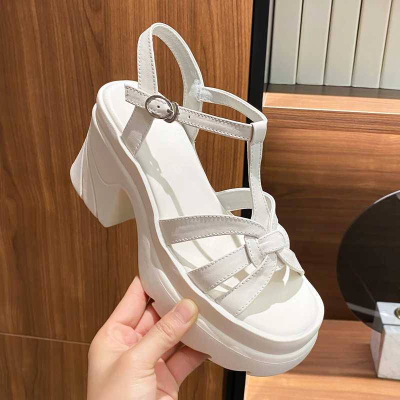 Platform Thick Heel Roman Sandals 2025 Summer New Casual Open Toe Buckle Strap White/pink Fashion Women Sandals
Platform Thick Heel Roman Sandals 2025 Summer New Casual Open Toe Buckle Strap White/pink Fashion Women Sandals
