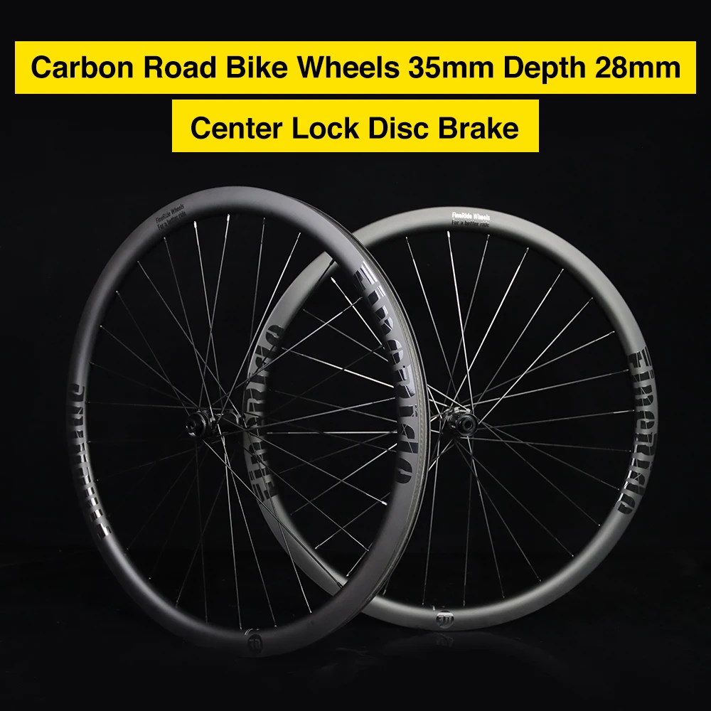 FineRide Carbon Road Cycling Wheels Racing Bike 700c Clincher 35mm Carbon Wheelset Tubeless Ready Disc Road Bike Wheel
FineRide Carbon Road Cycling Wheels Racing Bike 700c Clincher 35mm Carbon Wheelset Tubeless Ready Disc Road Bike Wheel