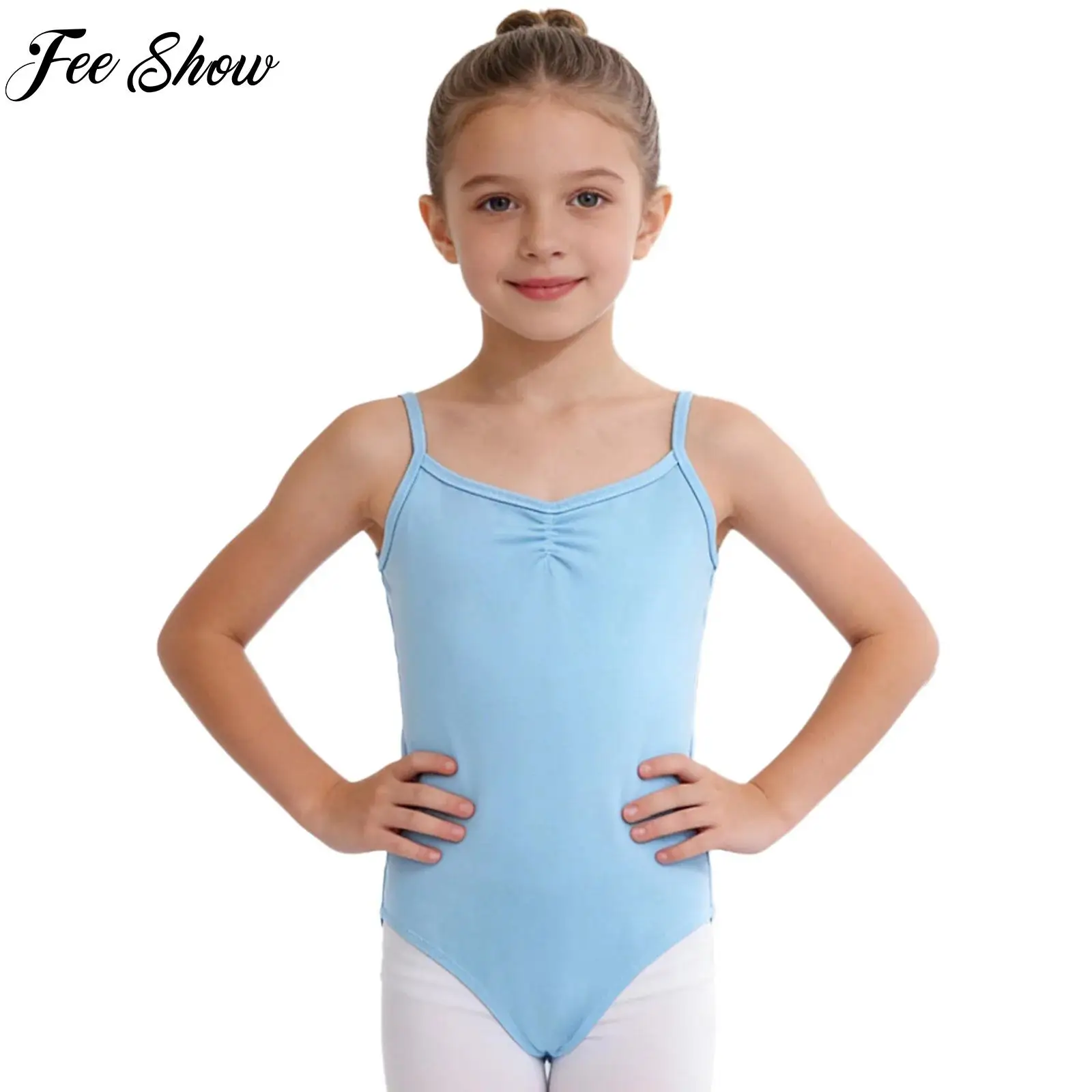 Kids Girls Ballet Gymnastics Performance Outfit Sleeveless Spaghetti Straps Solid Color Leotard Back Press Button Crotch Costume
Kids Girls Ballet Gymnastics Performance Outfit Sleeveless Spaghetti Straps Solid Color Leotard Back Press Button Crotch Costume
