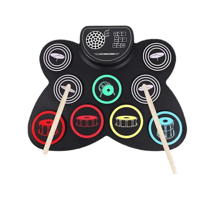 Children's Christmas Gift Hand Roll Drum Stand with Speaker Built in Lithium Battery Musical Instrument Silicone Electronic Drum
Children's Christmas Gift Hand Roll Drum Stand with Speaker Built in Lithium Battery Musical Instrument Silicone Electronic Drum