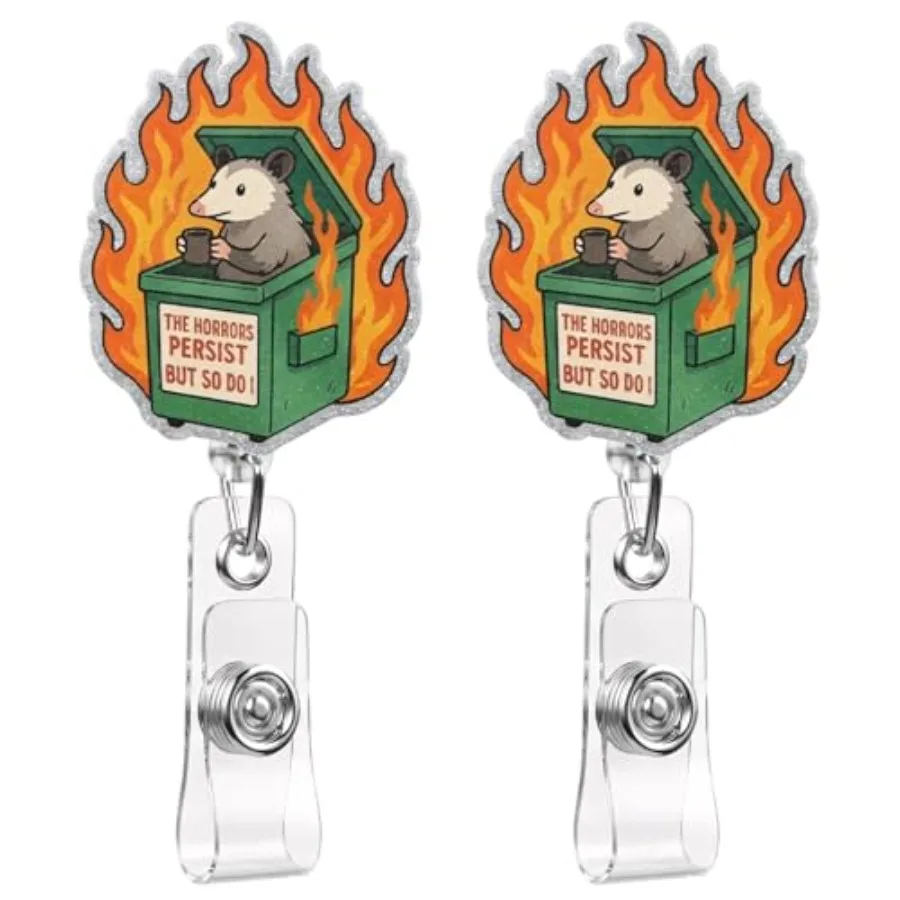 2Pcs Dumpster Fire Badge Reel, Funny Badge Reels, Nurse Badge Reel Funny Suitable for Healthcare Workers and Office Staff
2Pcs Dumpster Fire Badge Reel, Funny Badge Reels, Nurse Badge Reel Funny Suitable for Healthcare Workers and Office Staff