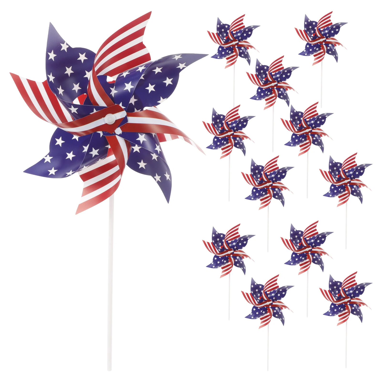 12 Pcs Memorial Day Decoration Outdoor Yard Windmill Garden Hollow Rod Pinwheels for Windmills 
12 Pcs Memorial Day Decoration Outdoor Yard Windmill Garden Hollow Rod Pinwheels for Windmills