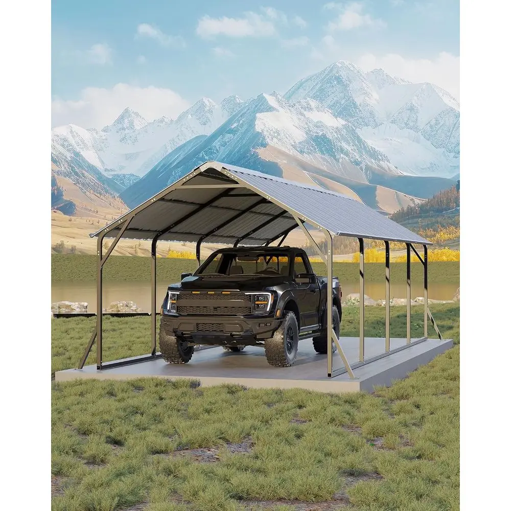 20ft x 9ft Metal Carport for Large Vehicles, Trucks, Boats, and Tractors
20ft x 9ft Metal Carport for Large Vehicles, Trucks, Boats, and Tractors