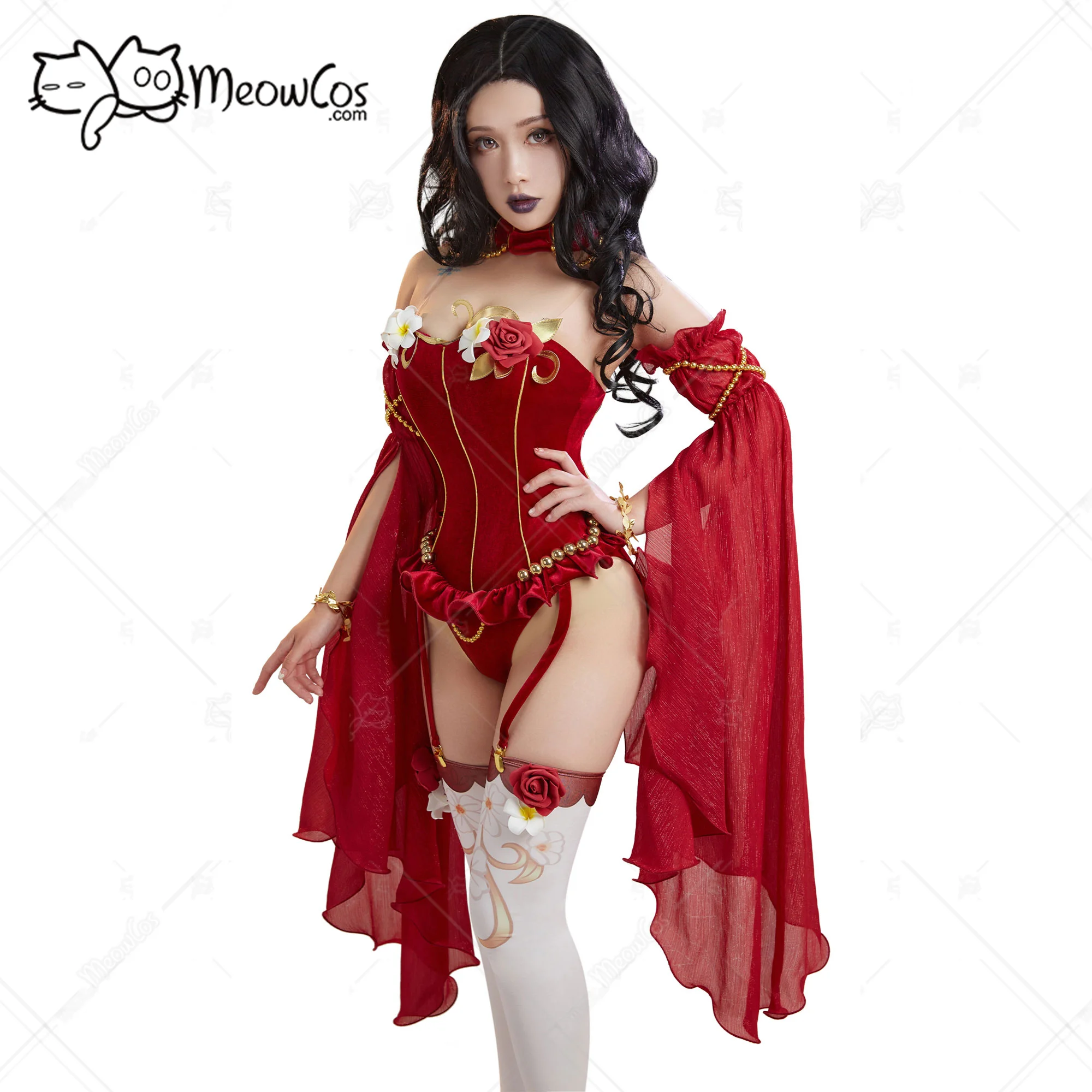 Meowcos Women Sexy Lingerie Set Sexy Bodysuit with Stockings and Tulle Sleeves Lingerie Sleepwear Cosplay Costumes
Meowcos Women Sexy Lingerie Set Sexy Bodysuit with Stockings and Tulle Sleeves Lingerie Sleepwear Cosplay Costumes