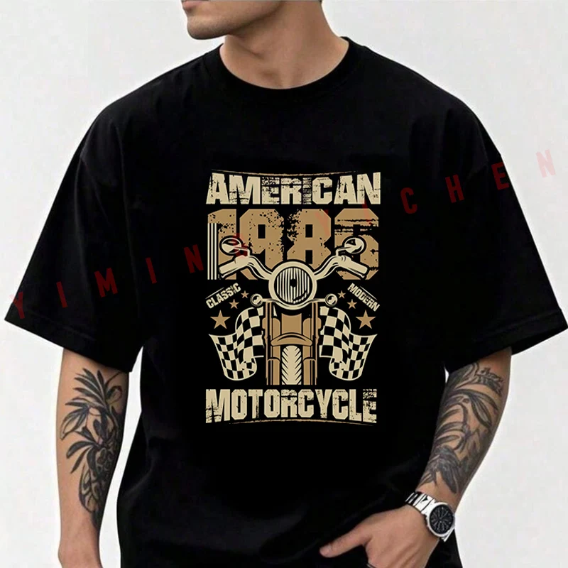 American 1986 Motorcycle Classic Design Men T-shirt High Quality Funny Cotton Casual Cool Short Sleeve Hip Hop Tees
American 1986 Motorcycle Classic Design Men T-shirt High Quality Funny Cotton Casual Cool Short Sleeve Hip Hop Tees