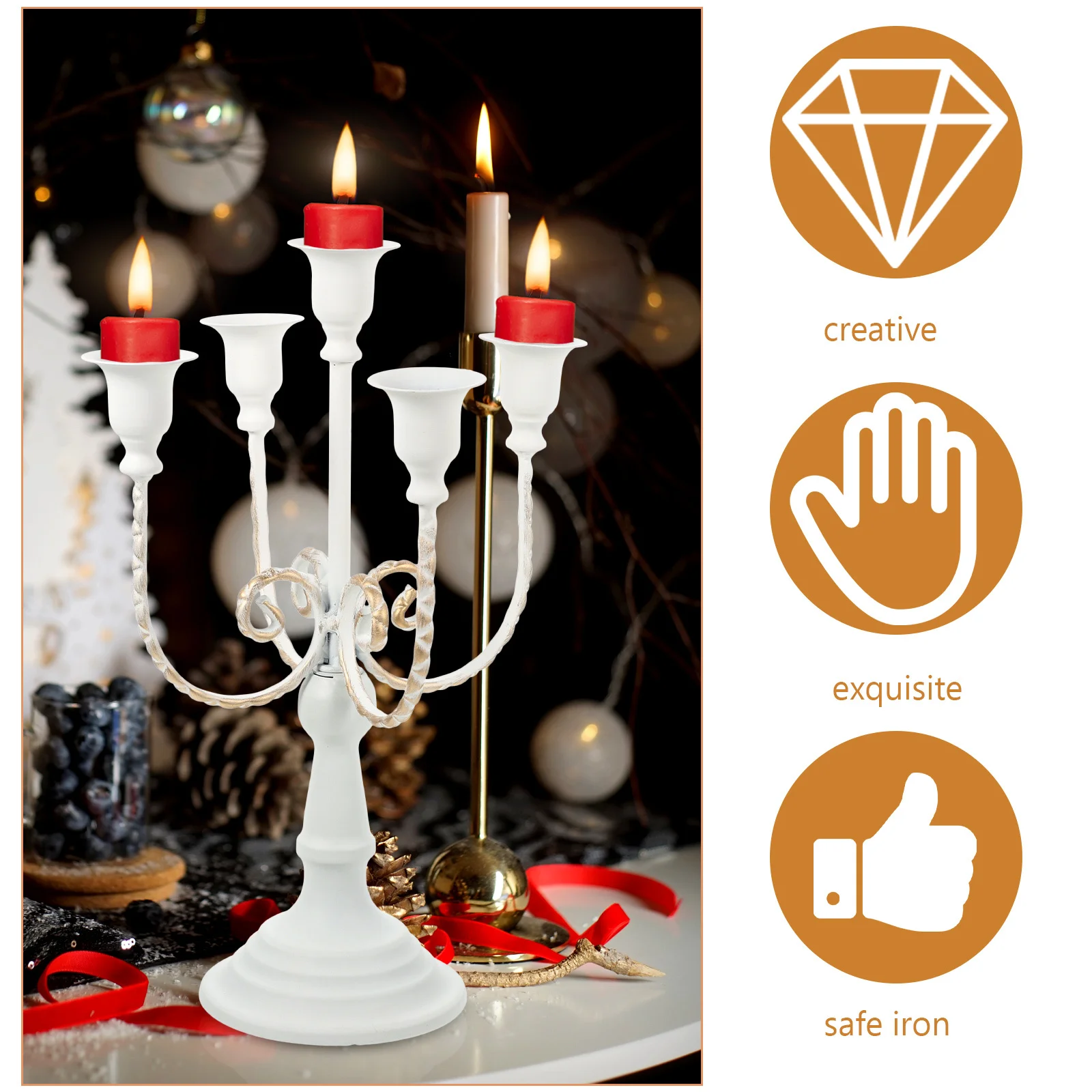 Multi-Branch Candelabrum 5-Arm Iron Vintage Holder European Style Metal Candlestick For Home Decor Dining Table Party
Multi-Branch Candelabrum 5-Arm Iron Vintage Holder European Style Metal Candlestick For Home Decor Dining Table Party