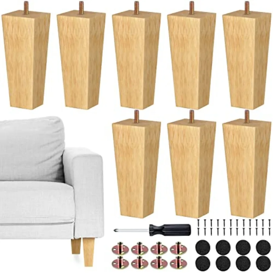 Set of Furniture Legs Square Solid Wood Couch Legs Replacement Sofa Legs Mid Century Furniture Feet for Armchair Bed Dresser Ca
Set of Furniture Legs Square Solid Wood Couch Legs Replacement Sofa Legs Mid Century Furniture Feet for Armchair Bed Dresser Ca