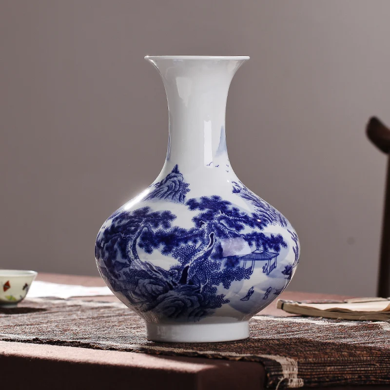 Ceramic Vase for Flowers, Blue Moutain, Pine Tree in White, Simple Chinese Prosperity Decor, Flower Pot, Desk Accessories
Ceramic Vase for Flowers, Blue Moutain, Pine Tree in White, Simple Chinese Prosperity Decor, Flower Pot, Desk Accessories