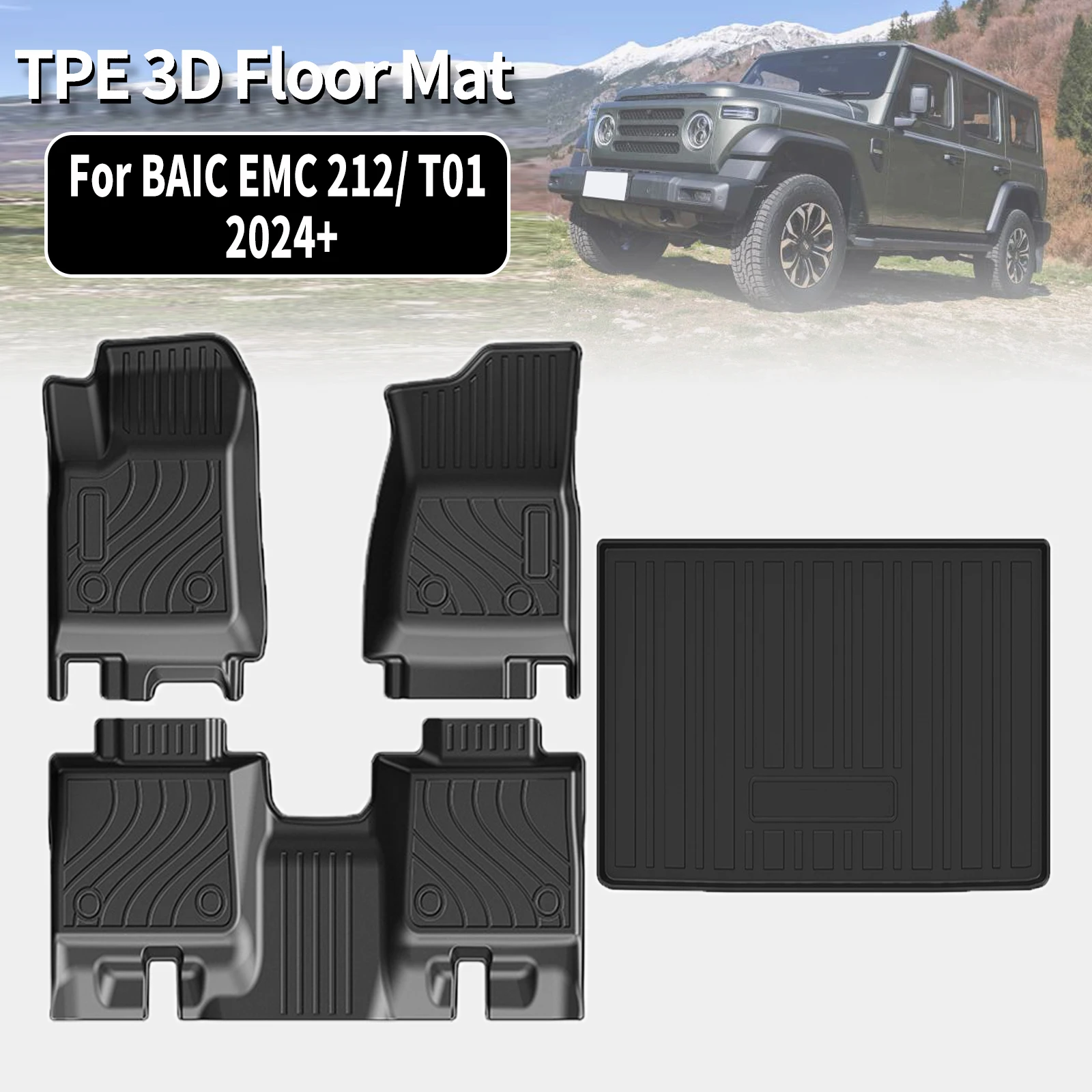 For BAIC EMC 212 BJ212 T01 Fuel 2024 2025 2026 LHD Eco-Friendly TPE Car Floor & Trunk Mats, Non-Slip Dustproof (Not For RHD)
For BAIC EMC 212 BJ212 T01 Fuel 2024 2025 2026 LHD Eco-Friendly TPE Car Floor & Trunk Mats, Non-Slip Dustproof (Not For RHD)