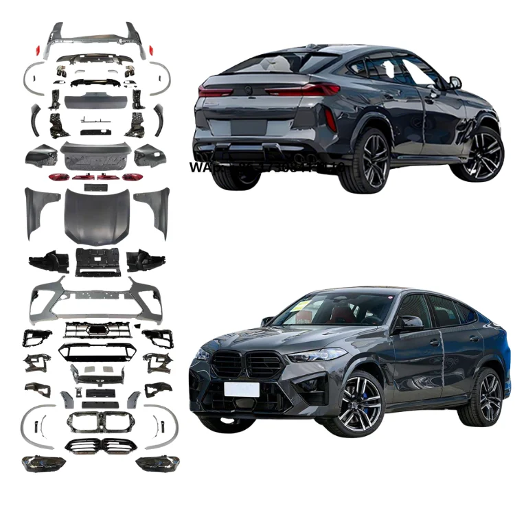 New Body Kit for X6 E71 2006-2013 Upgrade to G06 LCI X6M F96 Front Bumper Assembly Middle Grille Fender Side Skirt Taillight
New Body Kit for X6 E71 2006-2013 Upgrade to G06 LCI X6M F96 Front Bumper Assembly Middle Grille Fender Side Skirt Taillight