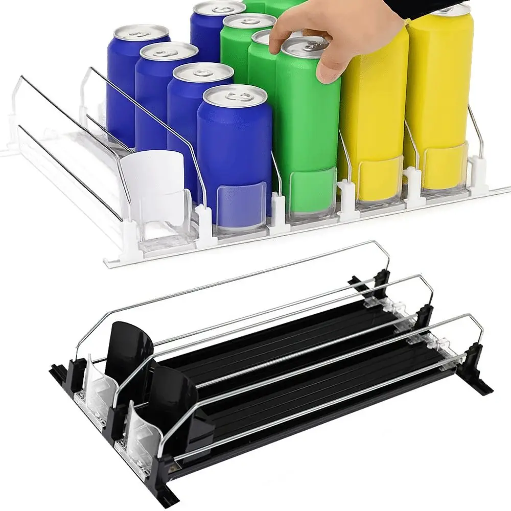 Self-Sliding Drinks Storage Rack Spring Push E-shaped Refrigerator Drink Organizer Adjustable Width Soda Kola Beer Can Dispenser
Self-Sliding Drinks Storage Rack Spring Push E-shaped Refrigerator Drink Organizer Adjustable Width Soda Kola Beer Can Dispenser
