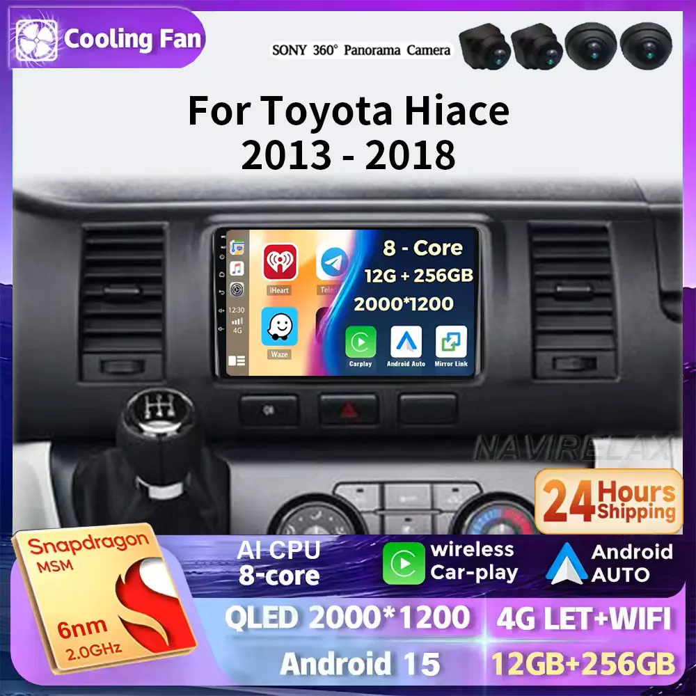 Автомобильный радиоприемник Android 15 для Toyota Hiace H200 2010-2018, авто GPS-навигатор, мультимедийный Android Auto Carplay NO 2Din
Автомобильный радиоприемник Android 15 для Toyota Hiace H200 2010-2018, авто GPS-навигатор, мультимедийный Android Auto Carplay NO 2Din